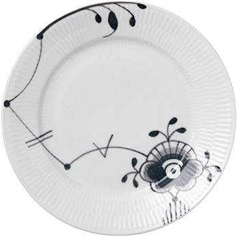 Sort Mega Riflet 22 cm. Tallerken